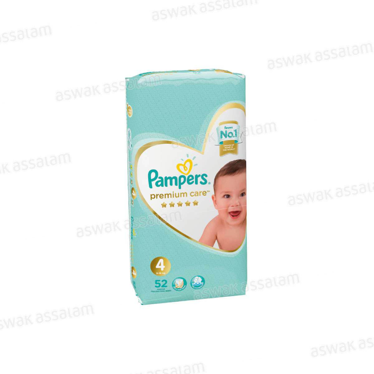 COUCHES PREMIUM MAXI 52 UNITES PAMPERS