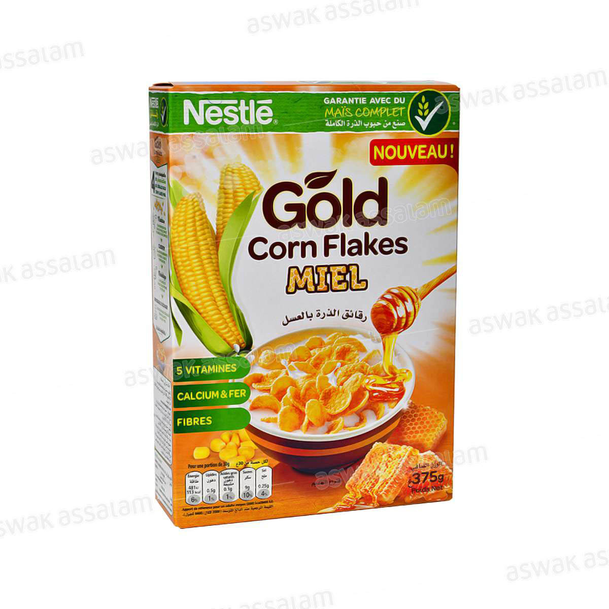 CORN FLAKES GOLD AU MIEL 375G NESTLE