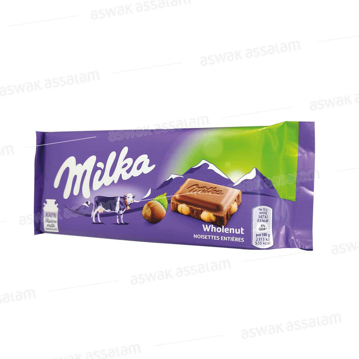 CHOCOLAT NOISETTES ENTIERES 90G MILKA