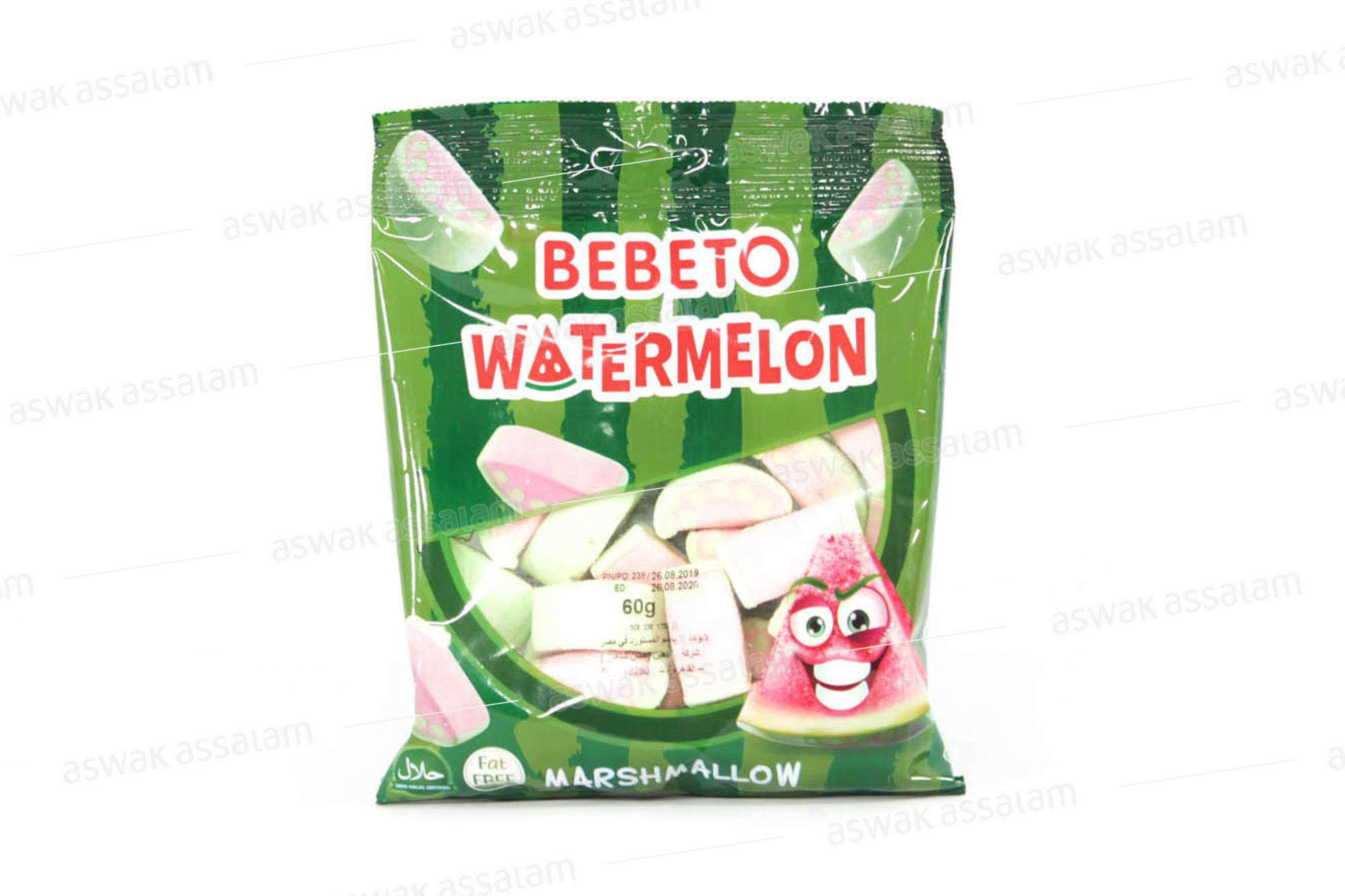 BONBONS MARSHMALLOW WATERMELON 60G BEBETO