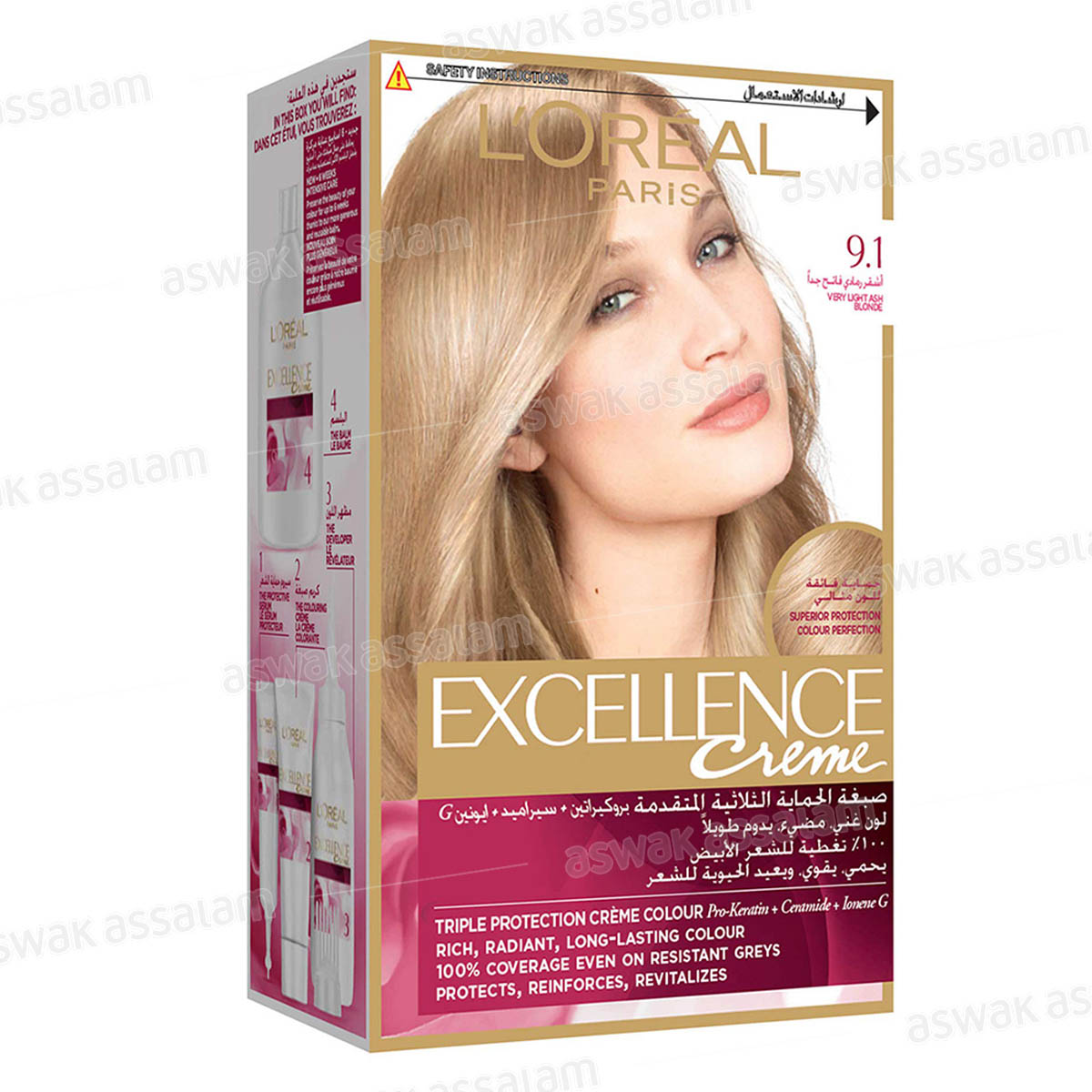 COLORATION 9.1 EXCELLENCE CREME L'OREAL