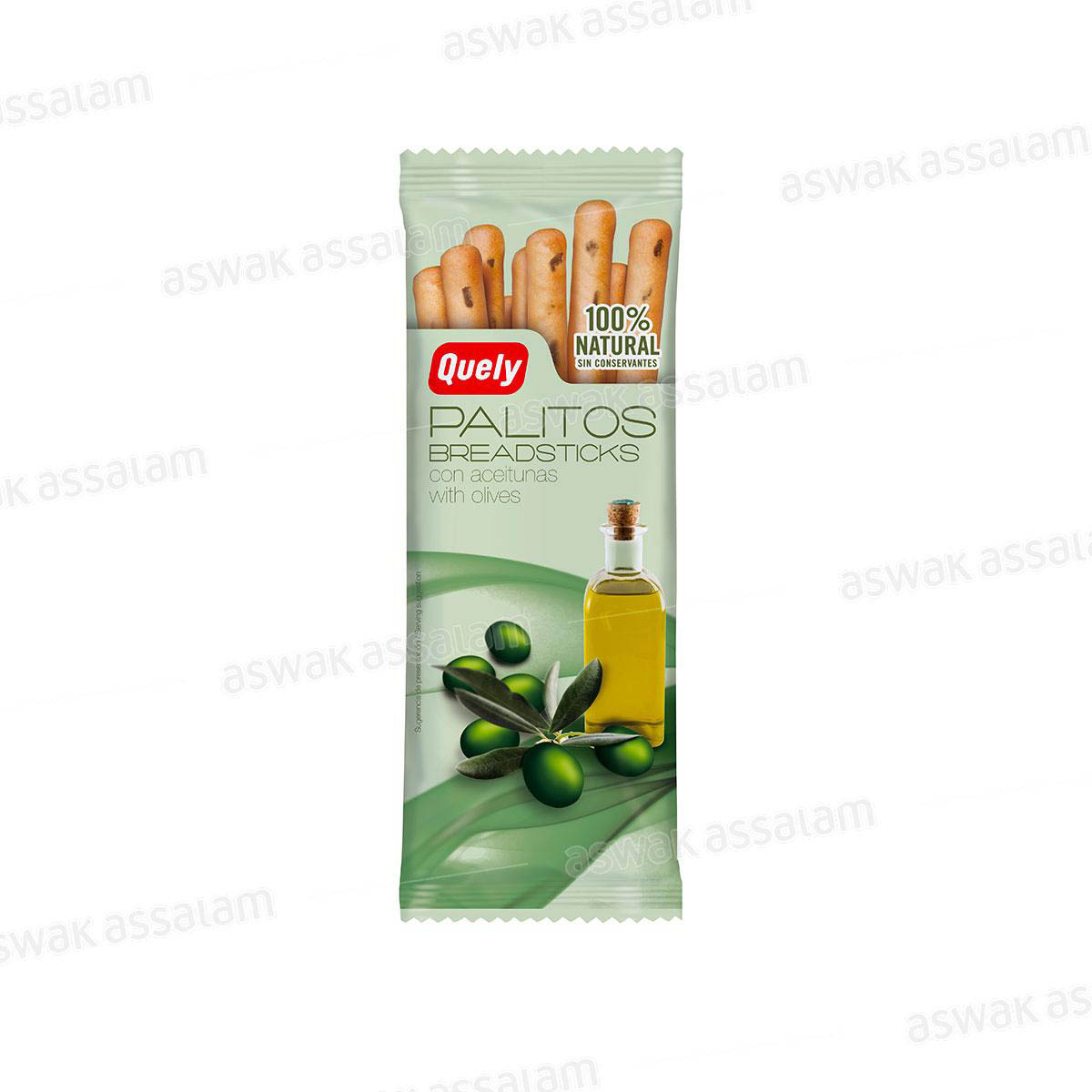 PAIN STICK AUX OLIVES NOIRES 100% NATUREL 50G QUELY