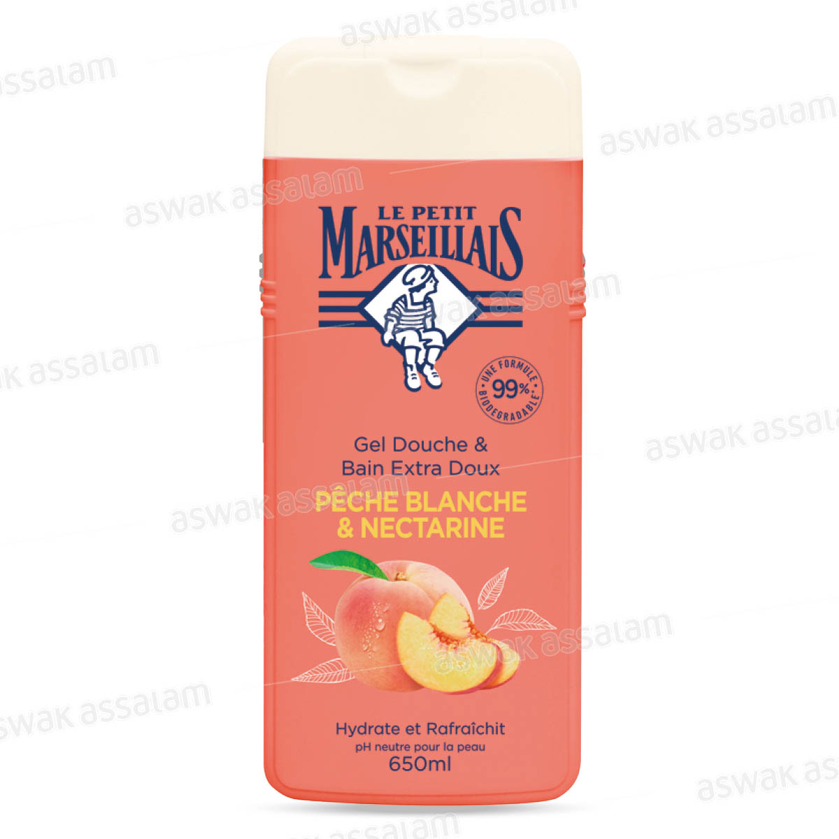 GEL DOUCHE PECHE BLANCHE ET NECTARINE 650ML LE PETIT MARSEILLAIS