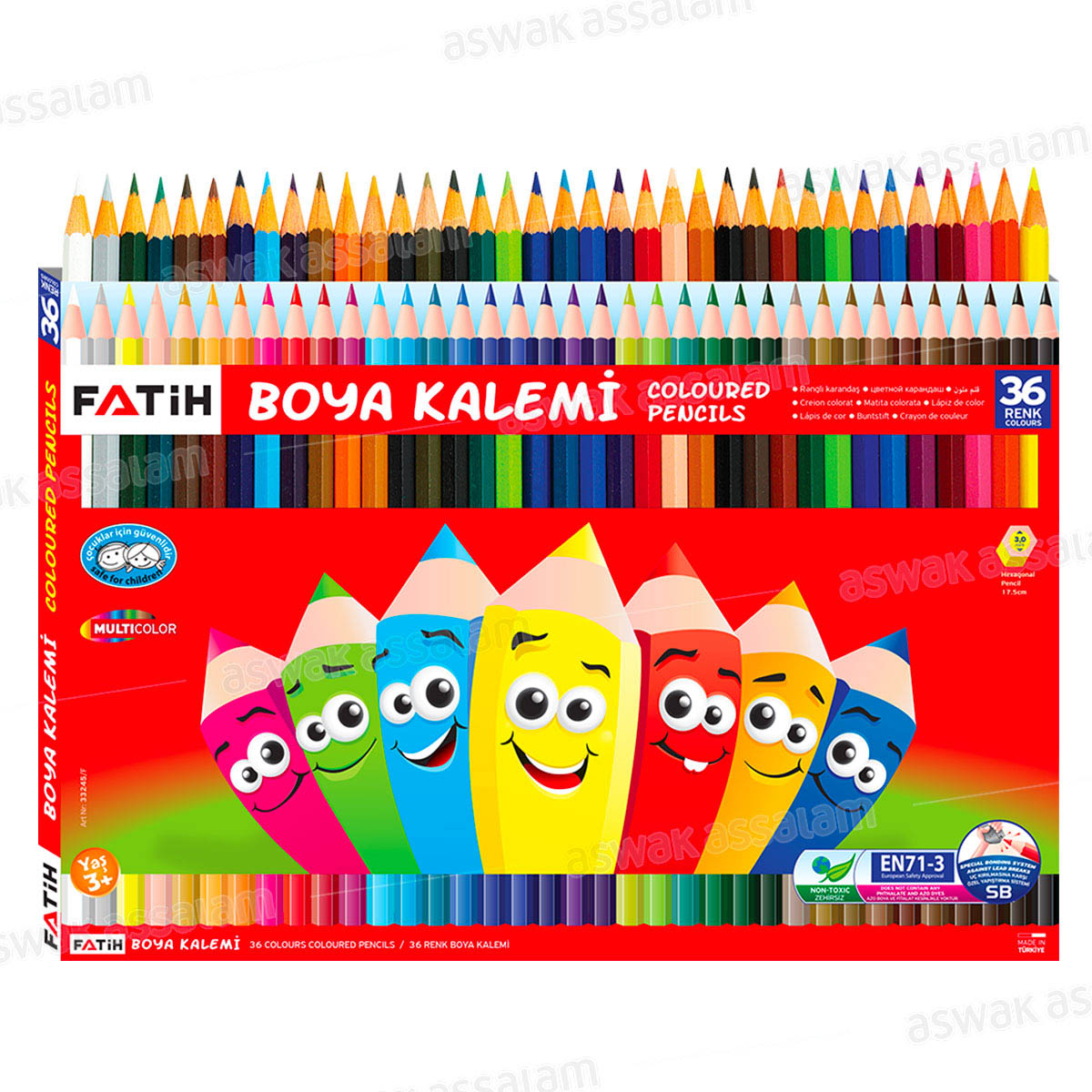 36 CRAYONS DE COULEUR FATIH
