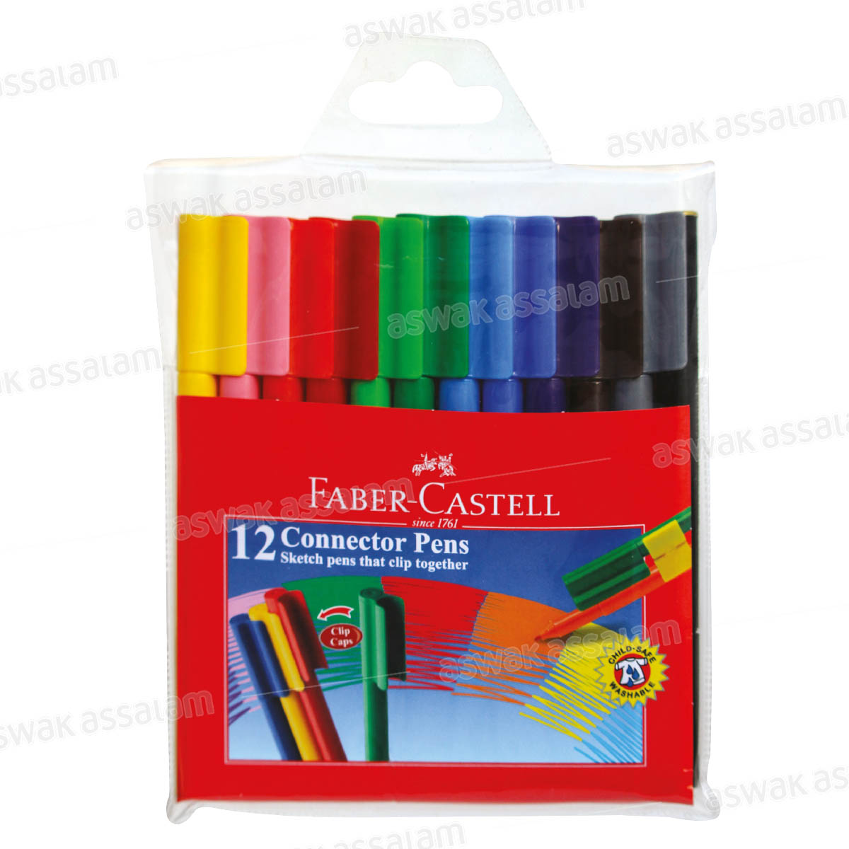 12 FEUTRES DE COULEUR CONNECTOR FABER-CASTELL