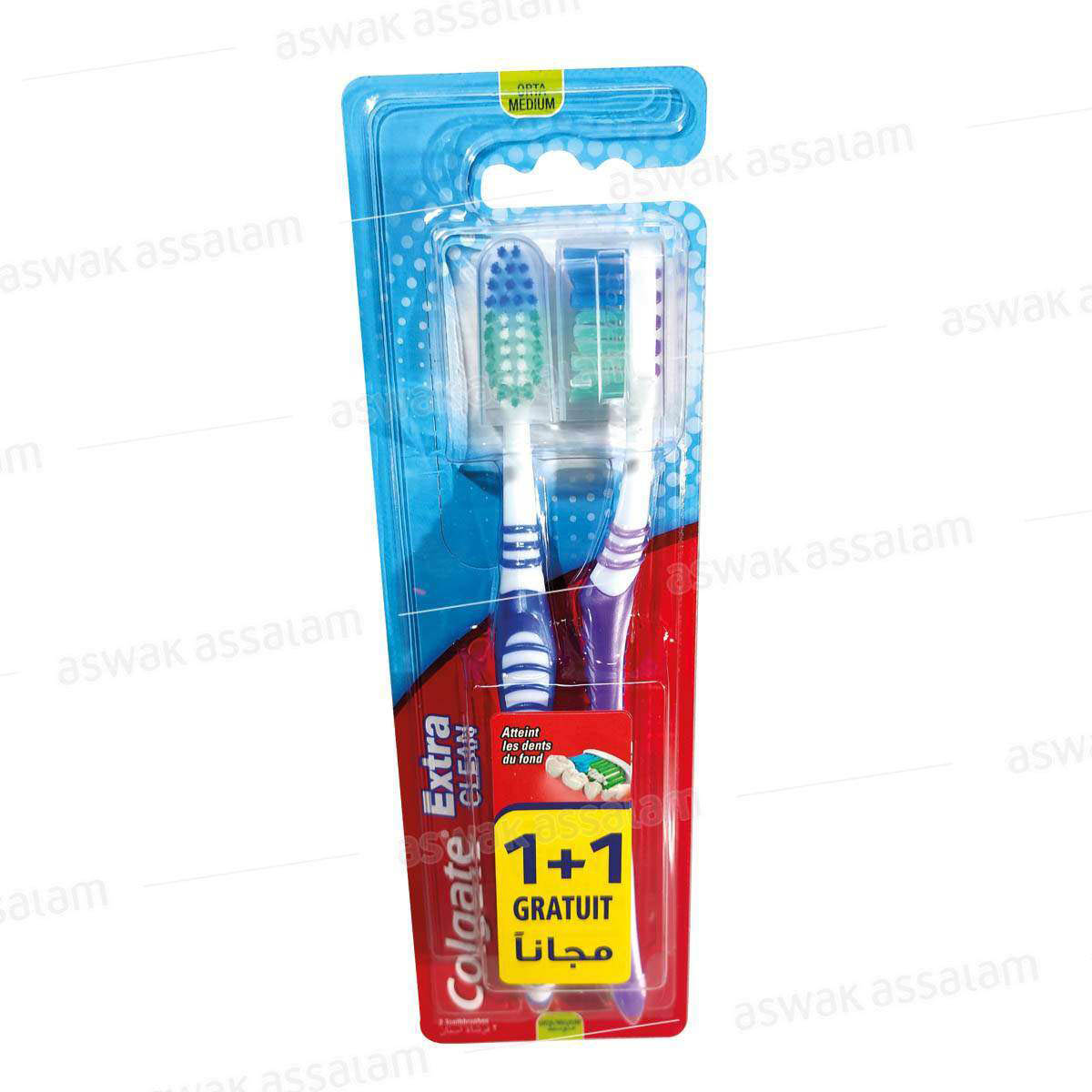 BROSSE A DENTS EXTRA CLEAN / 1 ACHETEE + 1 GRATUITE COLGATE