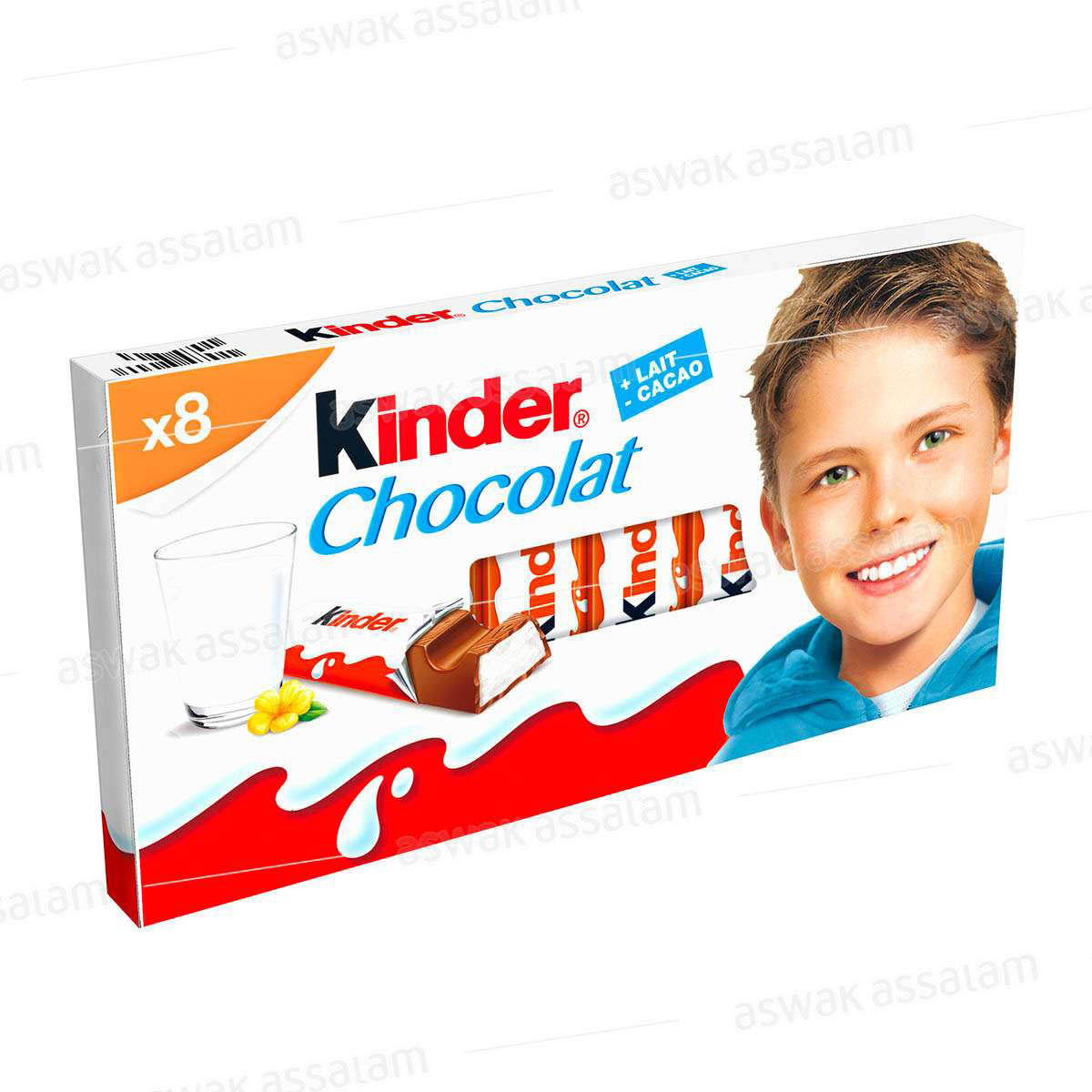 BARRES CHOCOLATEES BOITE DE 8 UNITES 100G KINDER