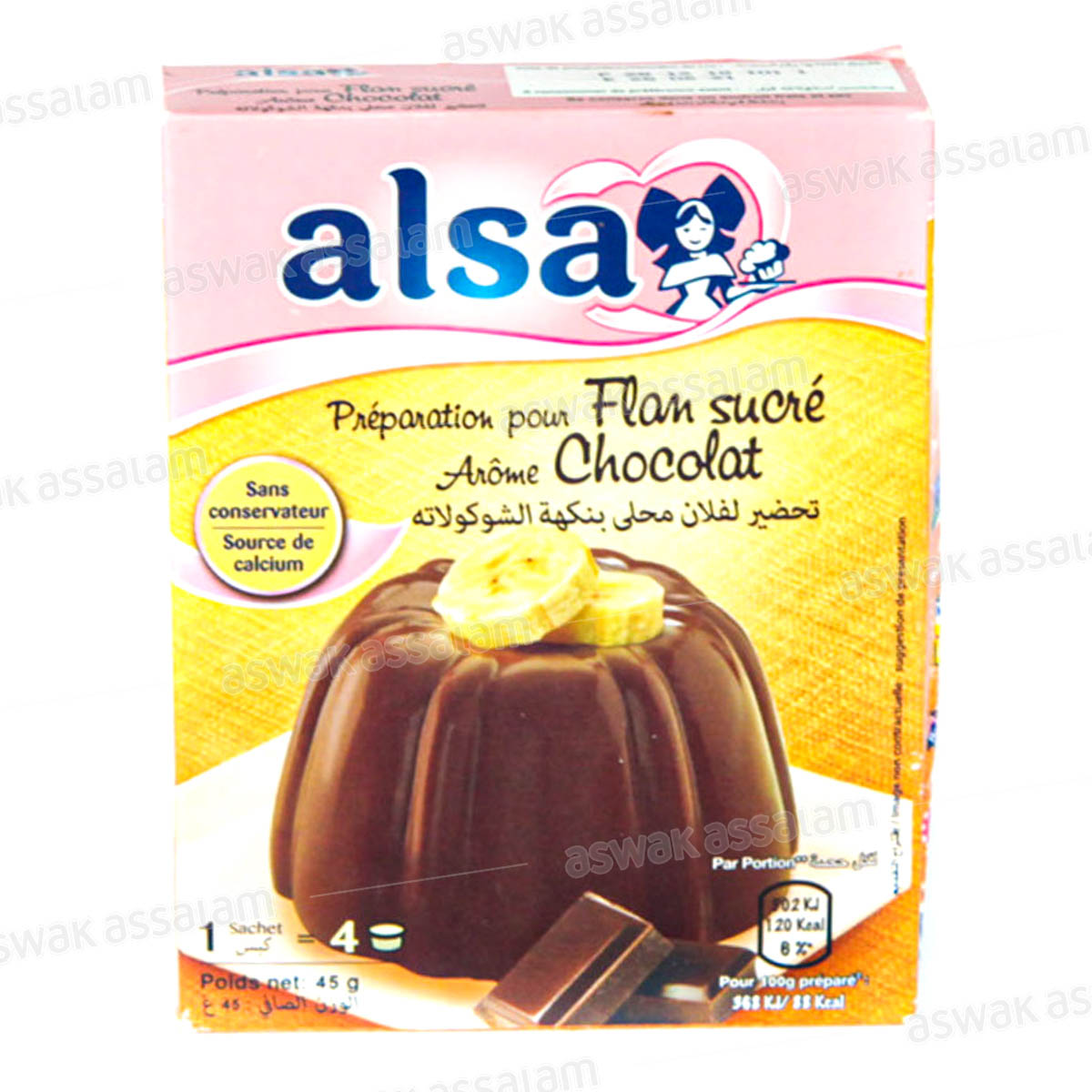 FLAN SUCRE CHOCOLAT ALSA