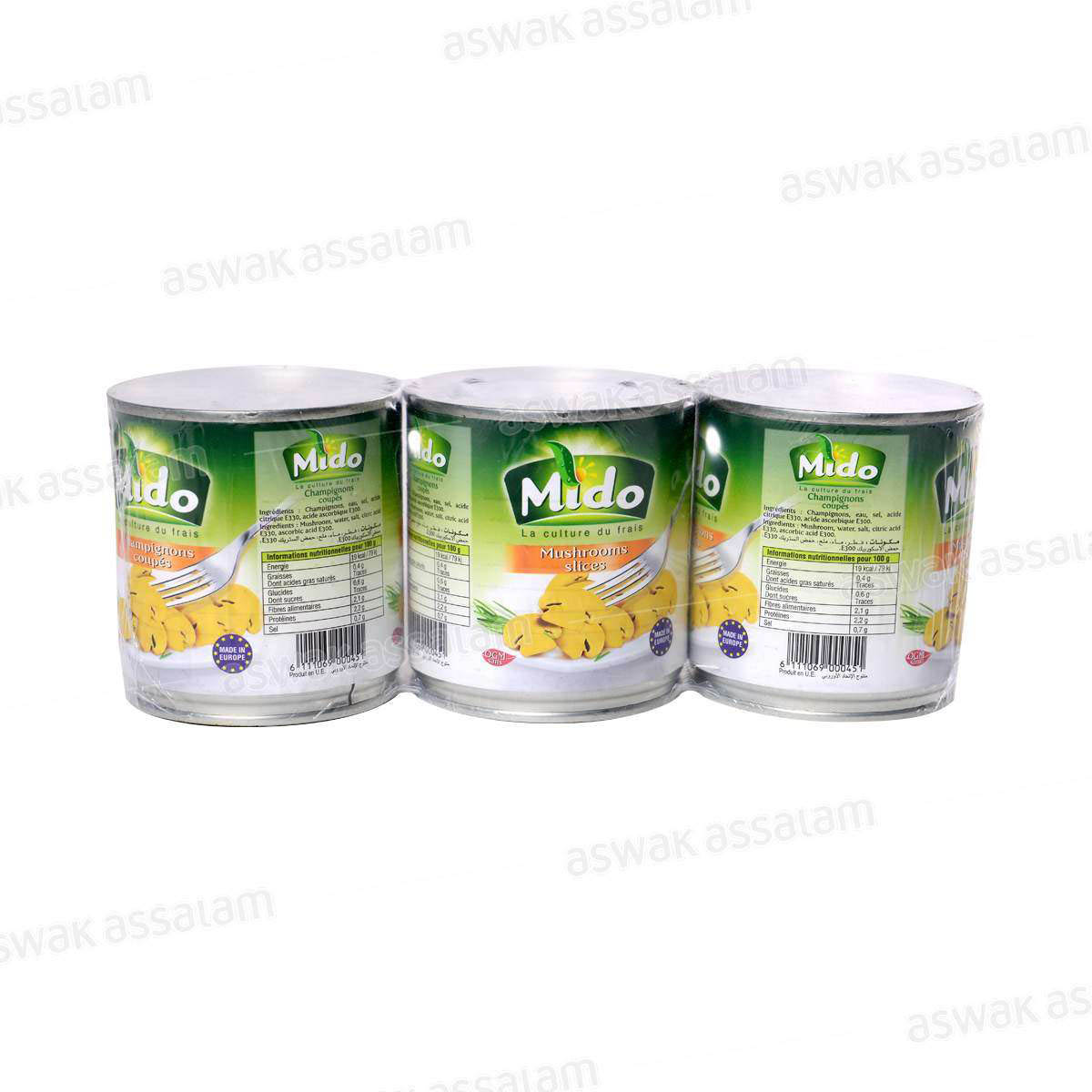 CHAMPIGNONS PIEDS & MORCEAUX  3*184G MIDO