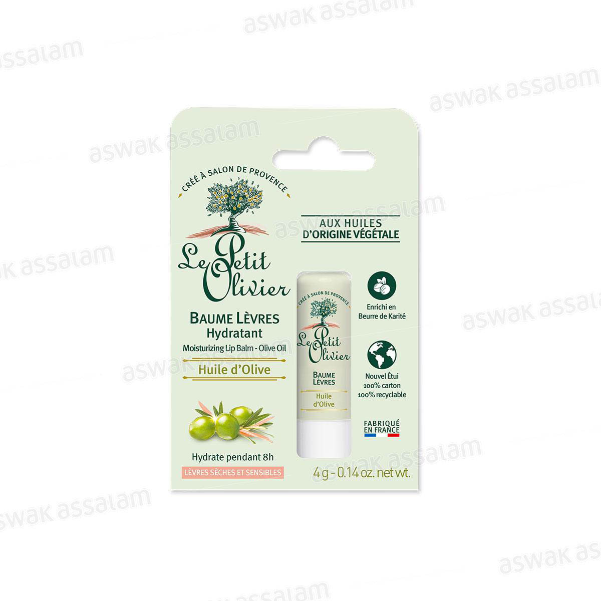 BAUME A LEVRES HYDRATANT HUILE D'OLIVE 4G LE PETIT OLIVIER