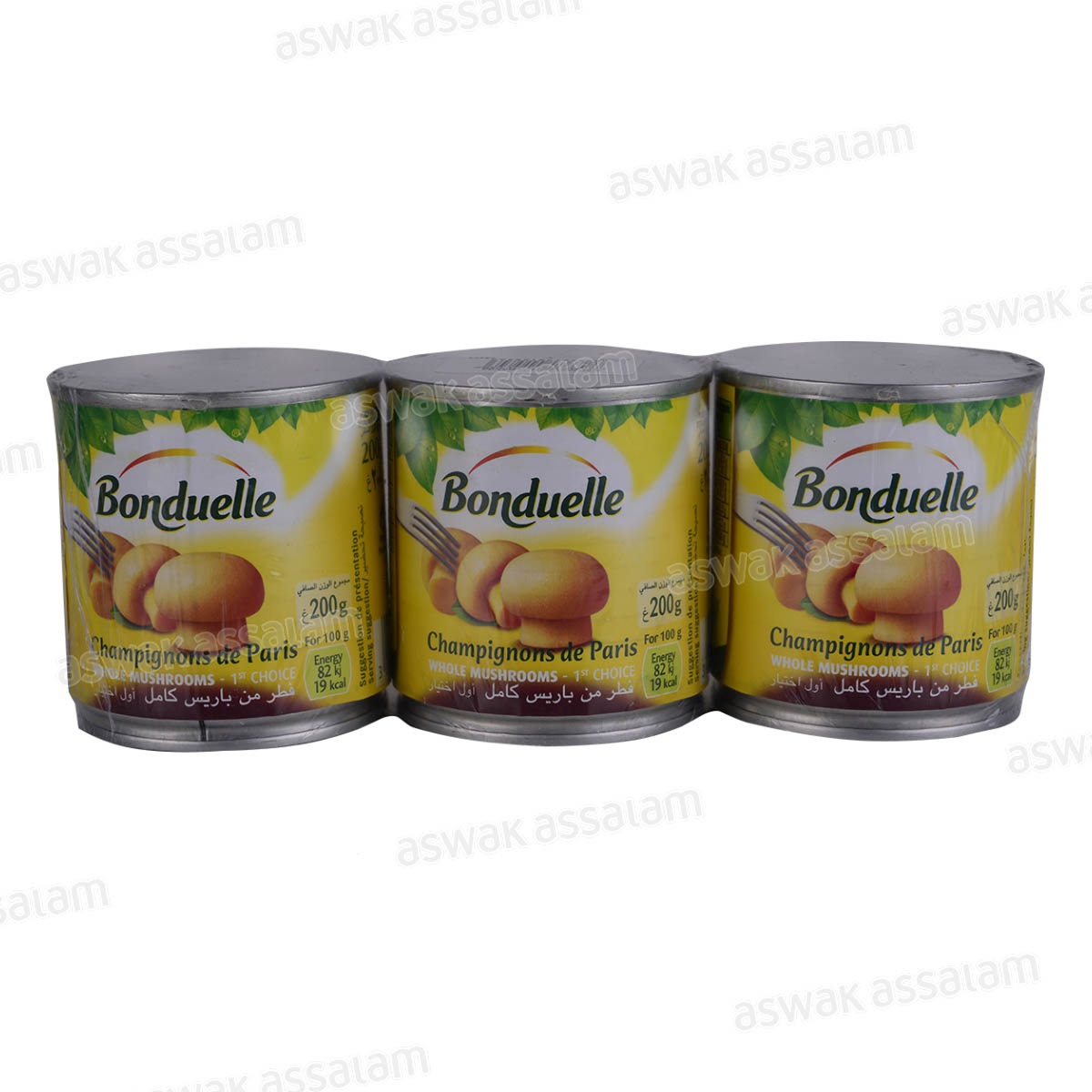 CHAMPIGNONS DE PARIS ENTIERS 3*200G BONDUELLE