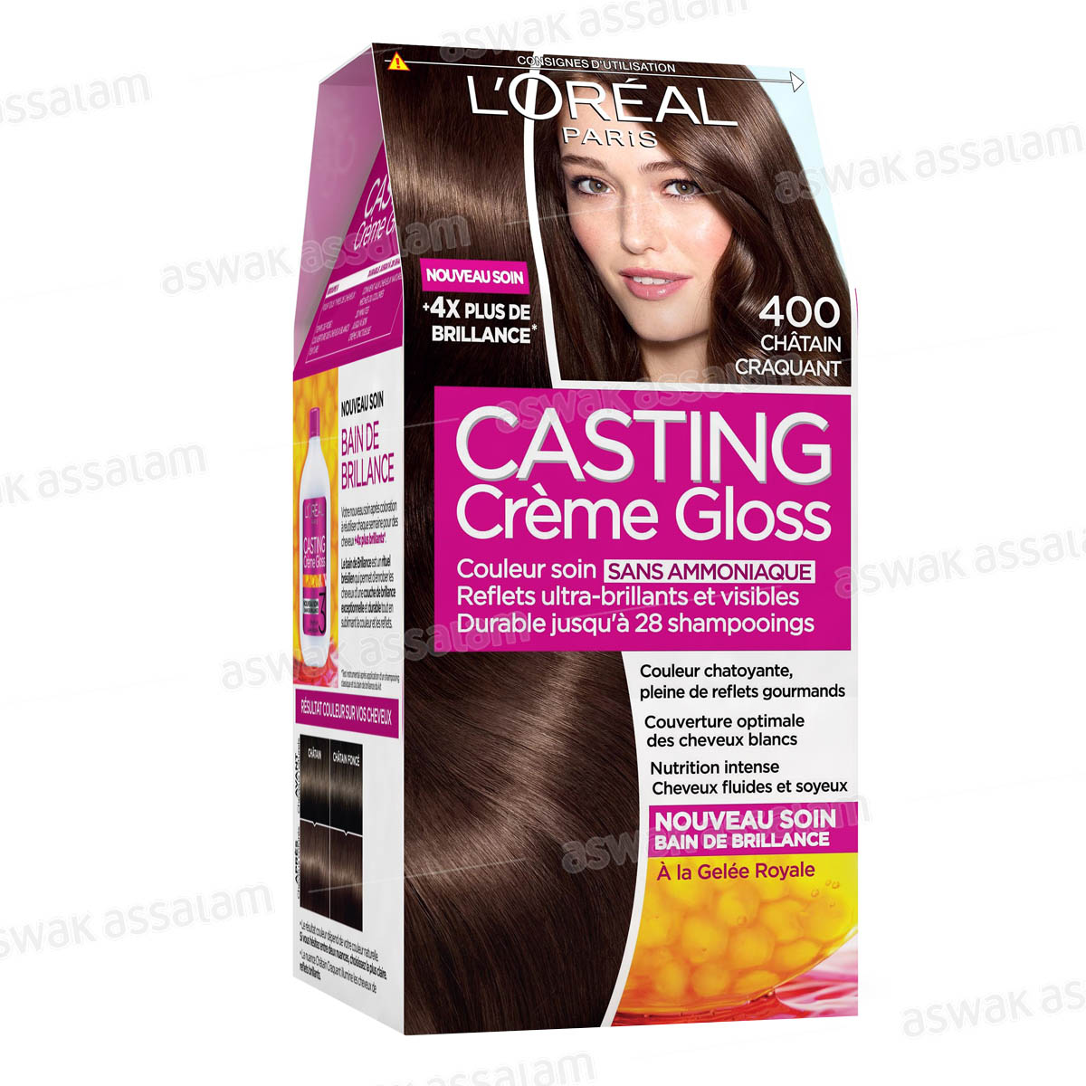 COLORATION CREME GLOSS CHATAIN 400 CASTING
