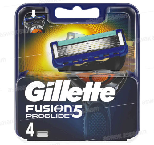 RECHARGES LAMES DE RASOIR FUSION PROGLIDE 4 UNITES GILLETTE