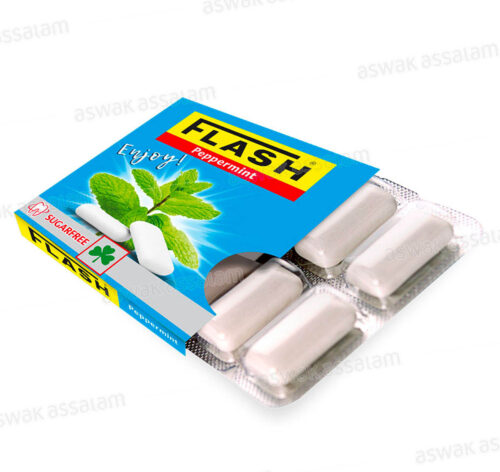 CHEWING-GUM PEPPERMINT SANS SUCRE 12 DRAGEES BLISTER FLASH