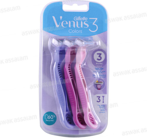 RASOIR VENUS COLORS SIMPLY 3 LAMES 3 UNITES GILLETTE