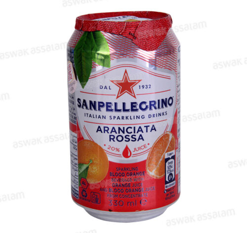 BOISSON GAZEUSE ORANGE SANGUINE CANETTE 33CL SAN PELLEGRINO