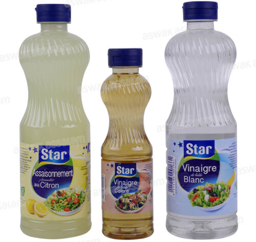 LOT DE VINAIGRE CITRON 50CL + VINAIGRE BLANC 50CL + VINAIGRE 20CL STAR