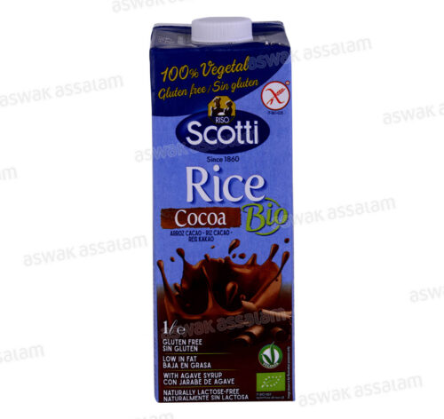 BOISSON DE RIZ AU CACAO BIO SANS GLUTEN 1L  SCOTTI