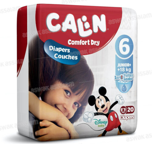 COUCHES BEBE JUNIOR PLUS TAILLE 6 18 KG ET PLUS 20 UNITES CALIN