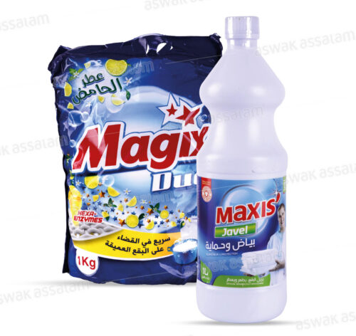 LESSIVE MAIN 1KG + EAU DE JAVEL 1L GRATUIT MAGIX