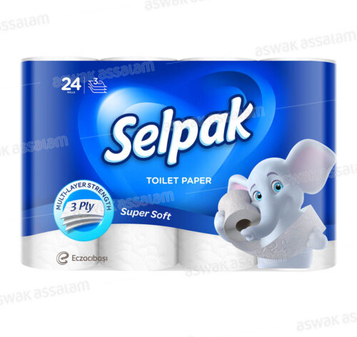 PAPIER HYGIENIQUE 3 PLIS 24 ROULEAUX SELPAK