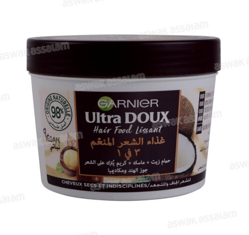 MASQUE HAIR FOOD MACADAMIA & COCO CHEVEUX SECS ET INDISCIPLINES  390ML ULTRA DOUX