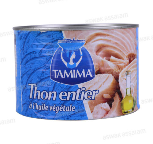 THON ENTIER A L’HUILE VEGETALE 1,7KG TAMIMA