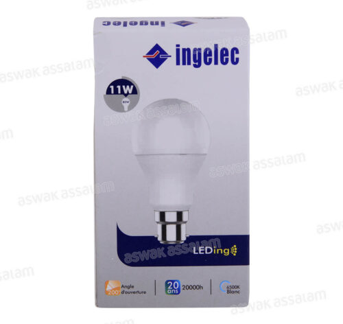 LAMPE LED B22 A60 11W LUMIERE BLANCHE INGELEC