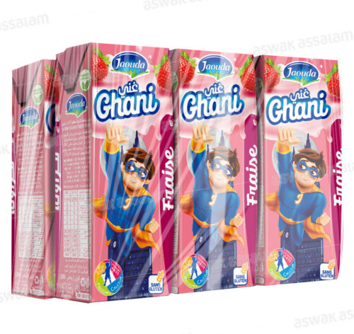 LAIT AROMATISE GHANI FRAISE 6*200ML PACK JAOUDA