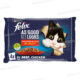 SELECTION POUR CHAT DE BOEUF ET POULET EN GELEE FELIX 4*85G PURINA