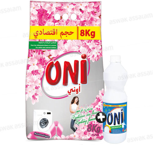 LESSIVE MATIC PARFUM FLORAL 8KG ONI (EAU DE JAVEL 1L GRATUITE)