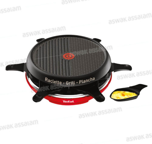 APPAREIL A RACLETTE GRILL ANTIADHESIF ET AMOVIBLE 6 PERSONNES 850W 6 COUPELLES RE12A512 TEFAL