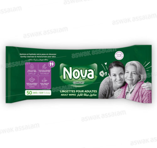 LINGETTES POUR ADULTES 50 UNITES NOVA