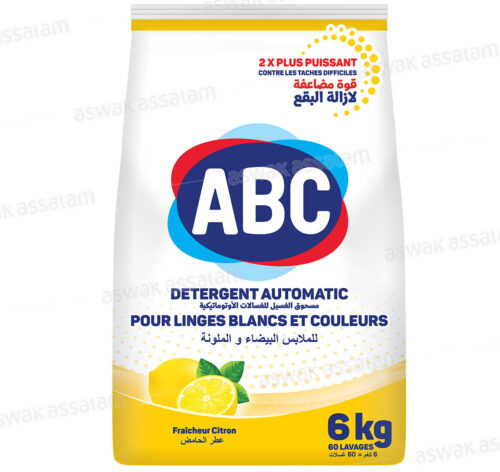 LESSIVE MACHINE FRAICHEUR CITRON 6KG ABC