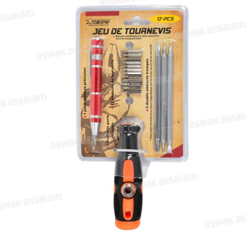 JEU DE TOURNEVIS 17 PIECES