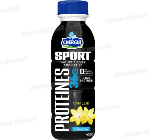 YAOURT A BOIRE PROTEINE VANILLE 450ML CHERGUI SPORT