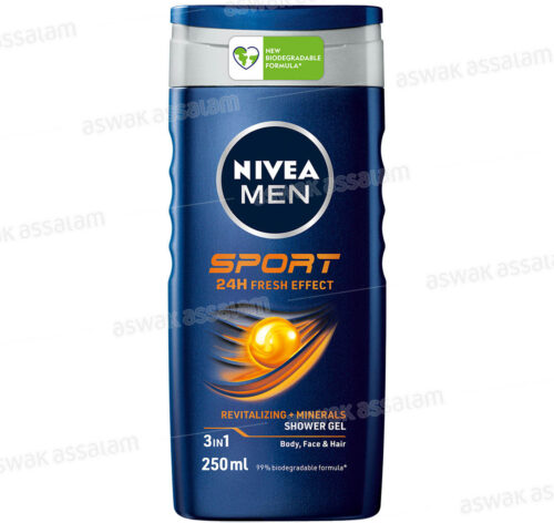 GEL DOUCHE 3 EN 1 SPORT 24H FRESH EFFECT 250ML NIVEA MEN