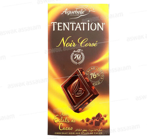 CHOCOLAT NOIR CORSE AUX ECLATS DE CACAO 100G TENTATION AIGUEBELLE