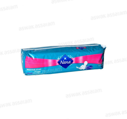 SERVIETTES HYGIENIQUES MAXI PLUS SUPER 9 UNITES NANA