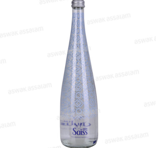 EAU MINERALE NATURELLE BOUTEILLE EN VERRE 75CL AIN SAISS