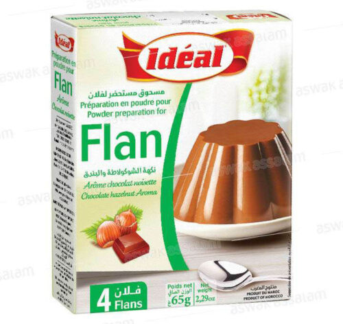 PREPARATION EN POUDRE POUR FLAN AROME CHOCOLAT NOISETTE 65G IDEAL