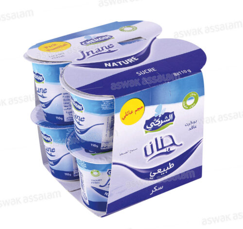 YAOURT NATURE SUCRE 8*110G PACK JNANE CHERGUI