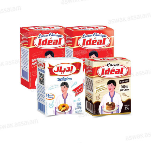 LOT DE 2 LEVURES CHIMIQUES + 1 SUCRE VANILLE + 1 POUDRE CACAO IDEAL (LIVRET DE RECETTES GRATUIT)