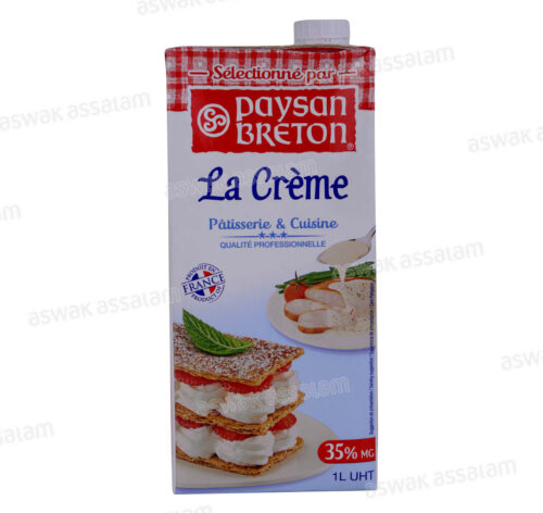 CREME LIQUIDE POUR CUISSON & PATISSERIE 35,2% MG 1L PAYSAN BRETON