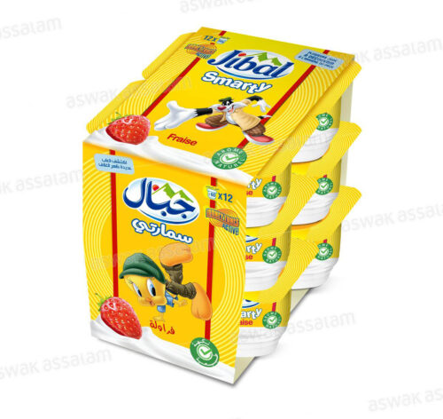YAOURT FRAISE SMARTY 12*60G PACK JIBAL