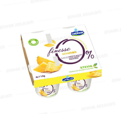 YAOURT FINESSE ANANAS 4*110G PACK CHERGUI