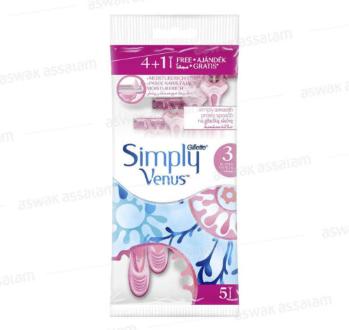 RASOIR JETABLE VENUS SIMPLY3 4 UNITES +1 GILLETTE