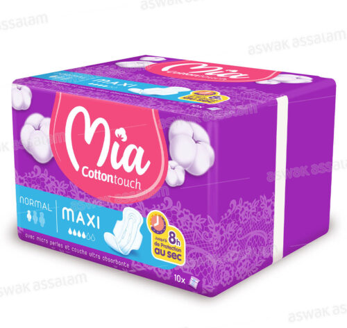 SERVIETTES HYGIENIQUES MAXI NORMAL 10 UNITES MIA