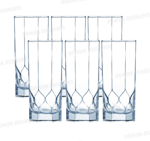 6 VERRES A EAU FORME HAUTE 31CL OCTIME DIAMOND LUMINARC