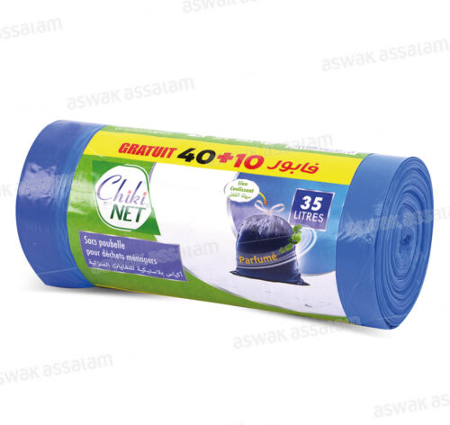 SAC POUBELLE PARFUME 35L 50 UNITES CHIKI NET